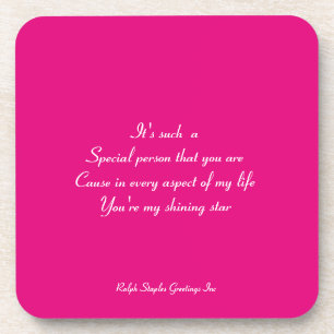 Special person coaster