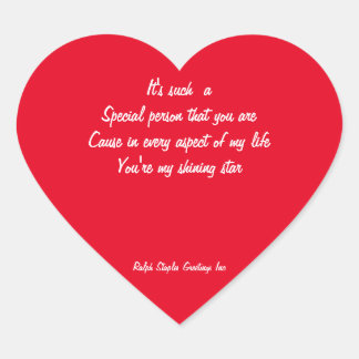 Special person heart sticker