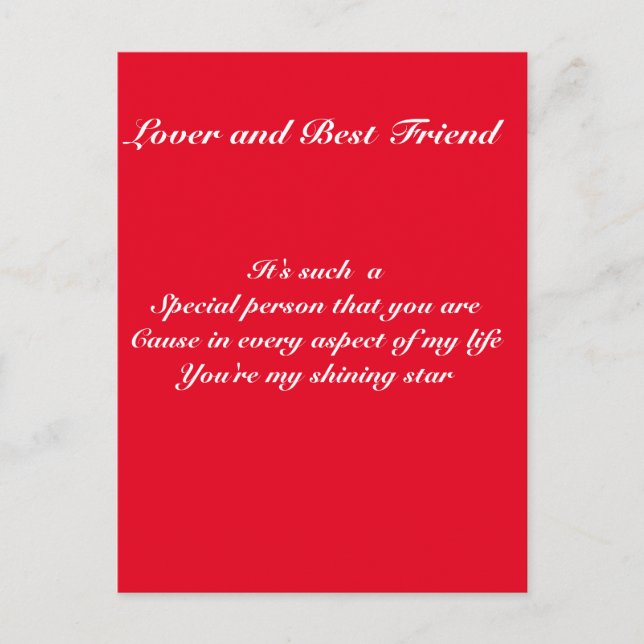 Special person postcard (Front)
