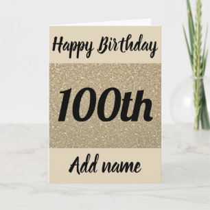 Special personalised 100th birthday card