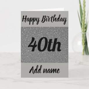 Special personalised 40th birthday card