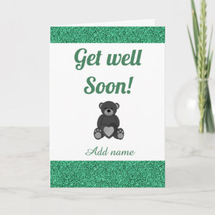 Special personalised get well soon card