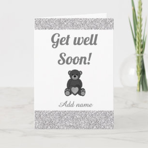 Special personalised get well soon card