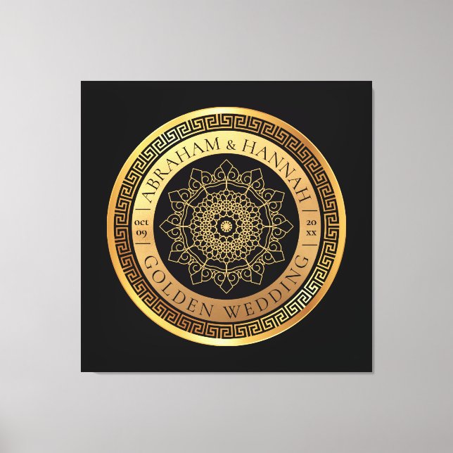Special Personalized Golden Wedding 50 Years  Canvas Print (Front)
