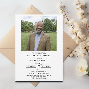 Special Photo Elegant Retirement Party Invitation