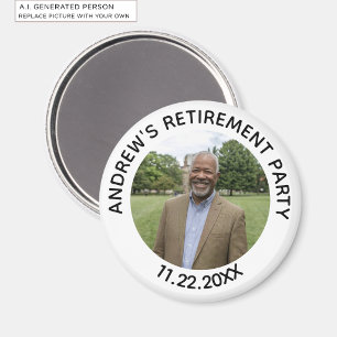 Special Photo Elegant Retirement Party Magnet