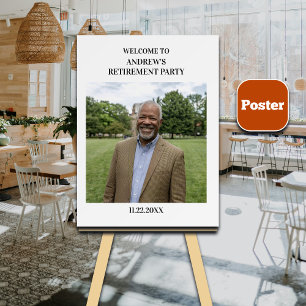 Special Photo Elegant Retirement Party Poster