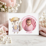 Special Photo Girl's Baptism Favour Magnet<br><div class="desc">An elegant design with a special photo.</div>