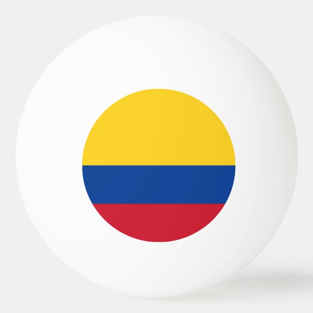 Special ping pong ball with Flag of Colombia (Back)