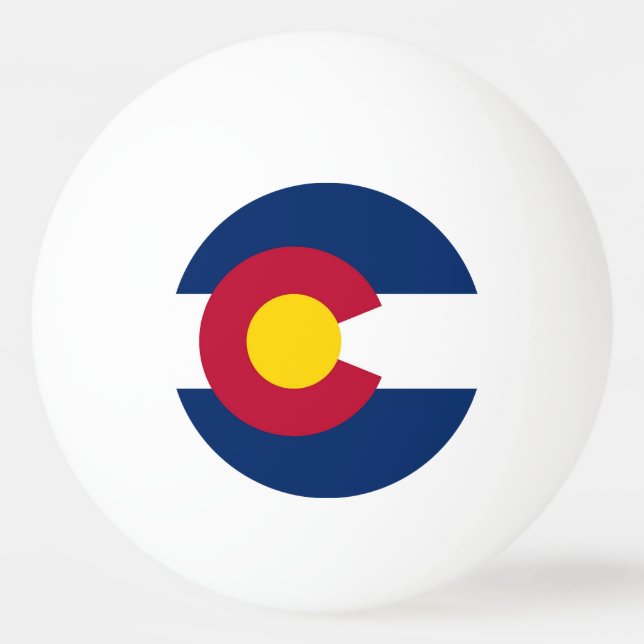 Special ping pong ball with Flag of Colorado State (Back)