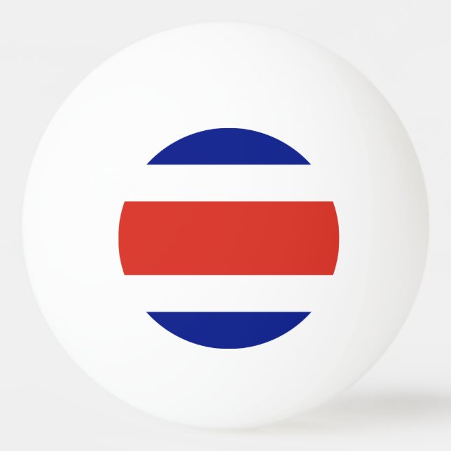 Special ping pong ball with Flag of Costa Rica (Back)
