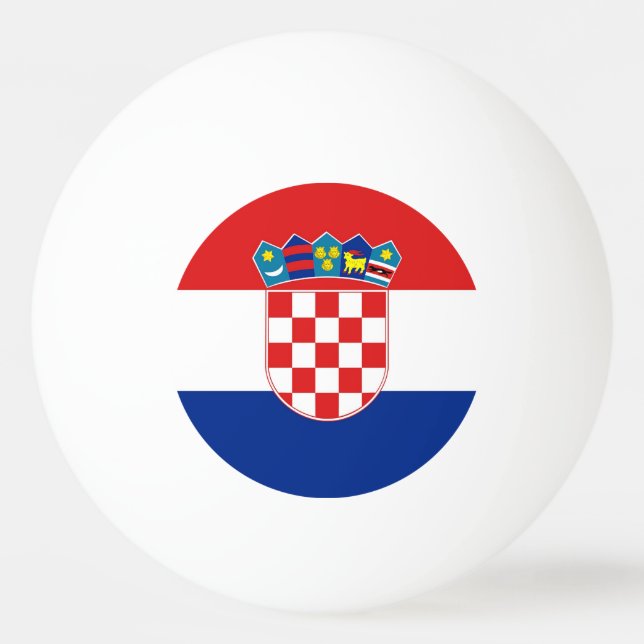 Special ping pong ball with Flag of Croatia (Back)