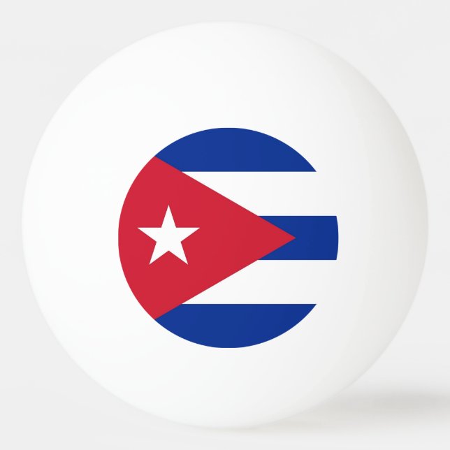 Special ping pong ball with Flag of Cuba (Back)