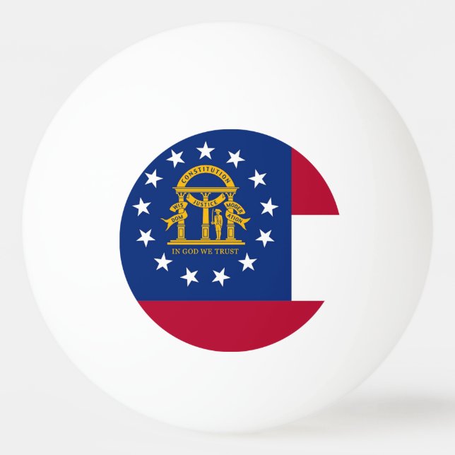 Special ping pong ball with Flag of Georgia (Back)