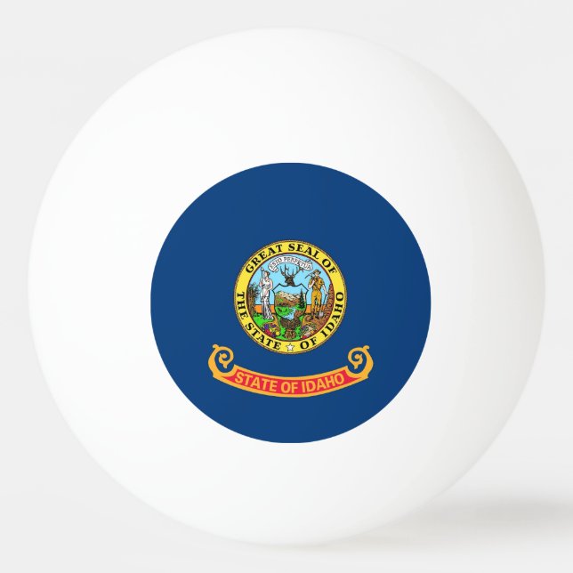 Special ping pong ball with Flag of Idaho State (Back)