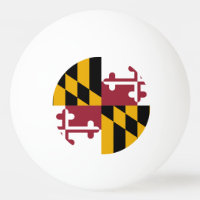 Special ping pong ball with Flag of Maryland