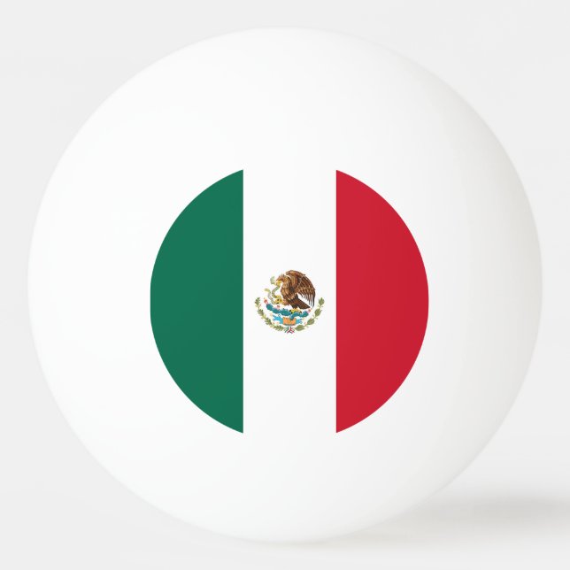 Special ping pong ball with Flag of Mexico (Back)