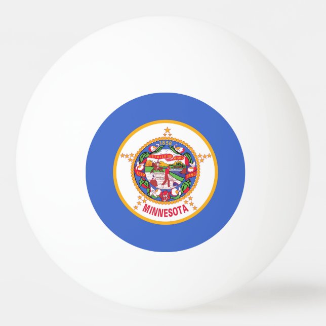 Special ping pong ball with Flag of Minnesota (Back)