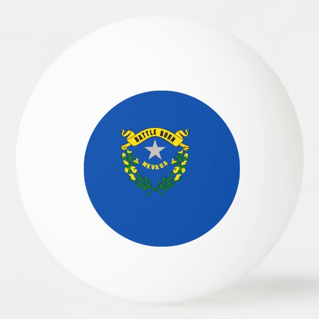 Special ping pong ball with Flag of Nevada (Back)