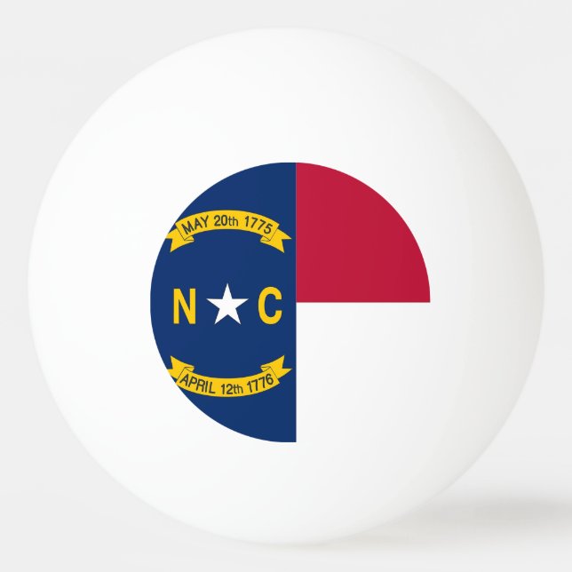 Special ping pong ball with Flag of North Carolina (Back)
