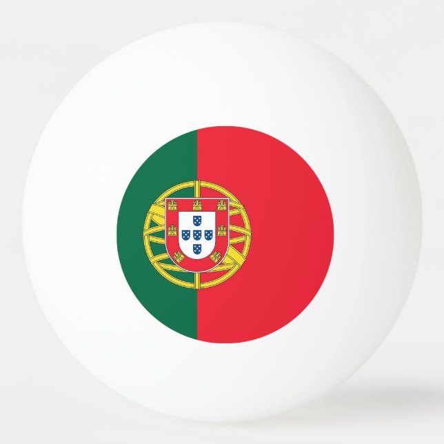 Special ping pong ball with Flag of Portugal (Back)