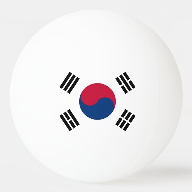 Special ping pong ball with Flag of South Korea (Back)
