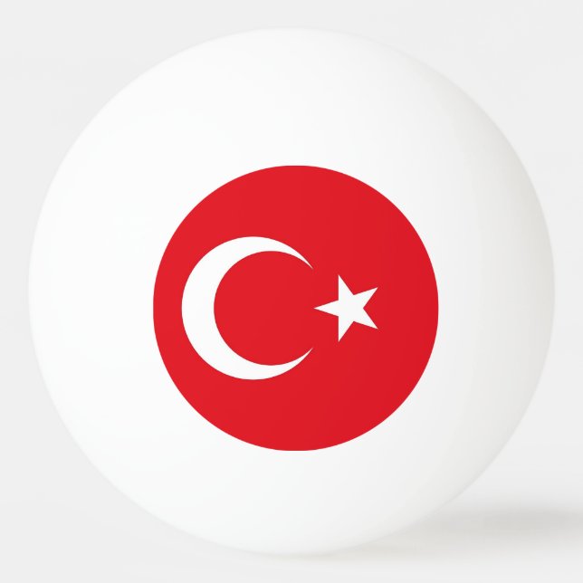 Special ping pong ball with Flag of Turkey (Back)