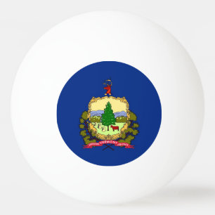 Special ping pong ball with Flag of Vermont, USA