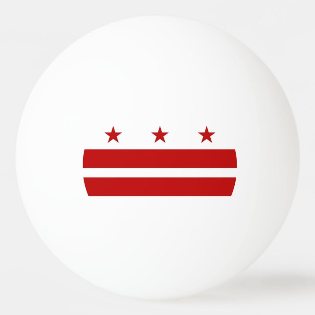 Special ping pong ball with Flag of Washington DC (Back)