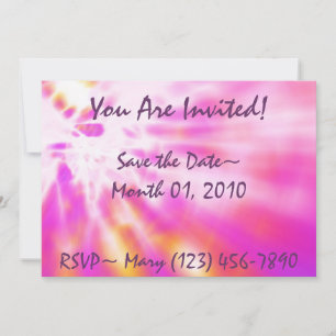 Special Pink Tie Dyed Invitations