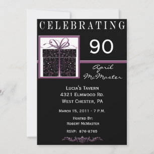 Special Present 90th Birthday Party Invitation