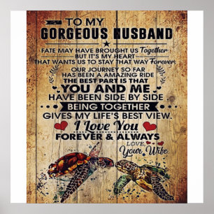 Special Present For Dad   To My Husband Letter   Poster