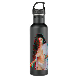 Special Present Men Women Mia Khalifa Glitched Art 710 Ml Water Bottle