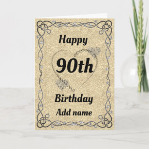Special pretty 90th birthday card