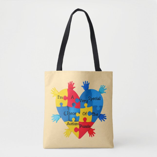 Special Puzzle Piece  Tote Bag (Front)