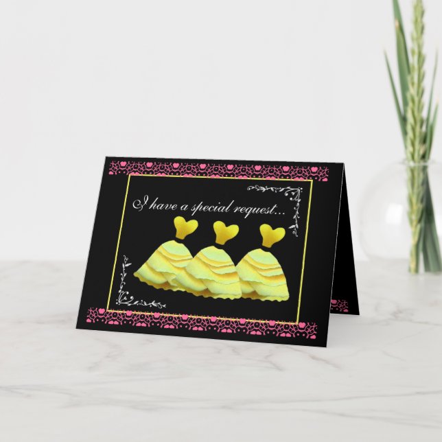 SPECIAL REQUEST - Wedding Invitation Yellow Gowns (Front)
