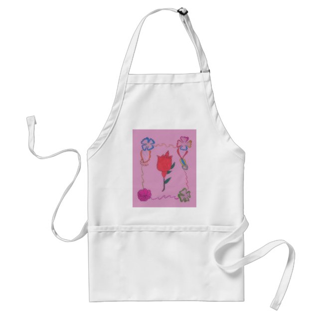 Special Rose Tile Art Graphic Design Standard Apron (Front)