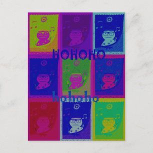 Special  Santa HoHoho Pop Art colours Holiday Postcard