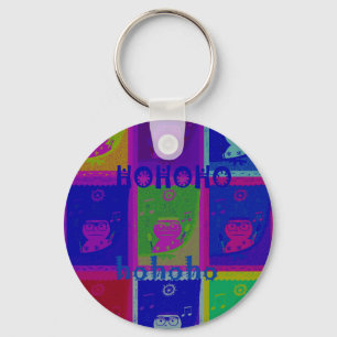 Special Santa HoHoho Pop Art colours Keychain