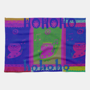 Special Santa HoHoho Pop Art colours Kitchen Towel