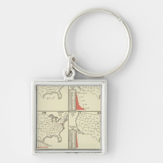 special school's statistics keychain (Front)