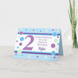 Special Second Birthday Personalized Card! Card