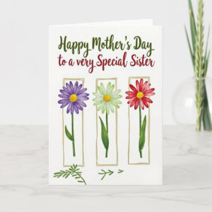Special Sisters Day Watercolor Card