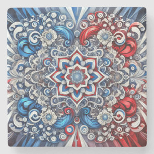 Special stone coaster with French Colours