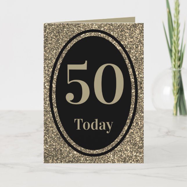 Special stylish by year birthday card 50th (Front)