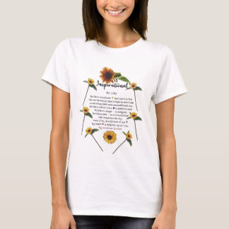 Special sunflower nspirational white T-shirt