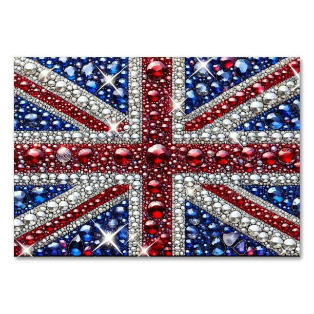 Special table card with British Colours (Front)