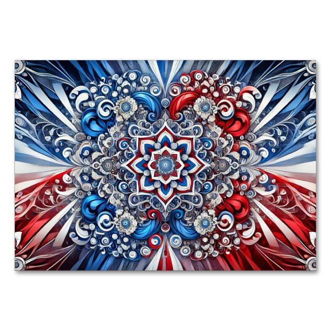 Special table card with French Colours (Front)