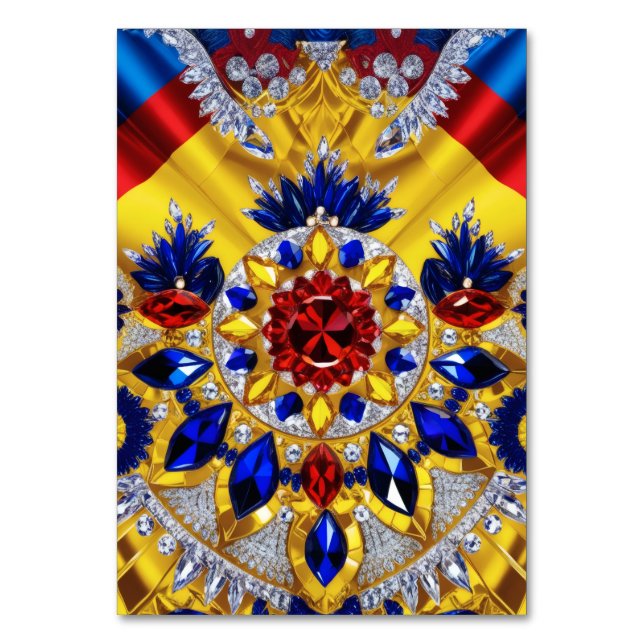 Special table card with Romanian Colours (Front)