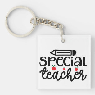 Special Teacher Wordart Keychain